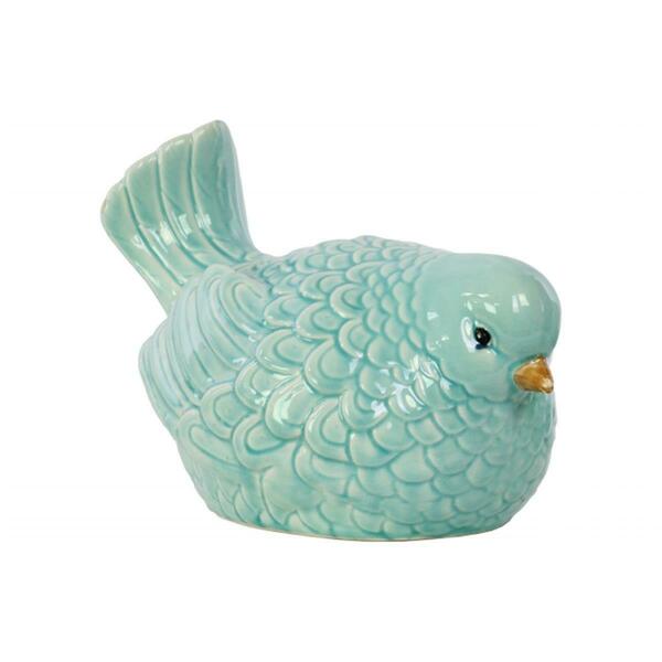 Urban Trends Collection Ceramic Nodding Bird Figurine, Gloss Sky Blue 12915